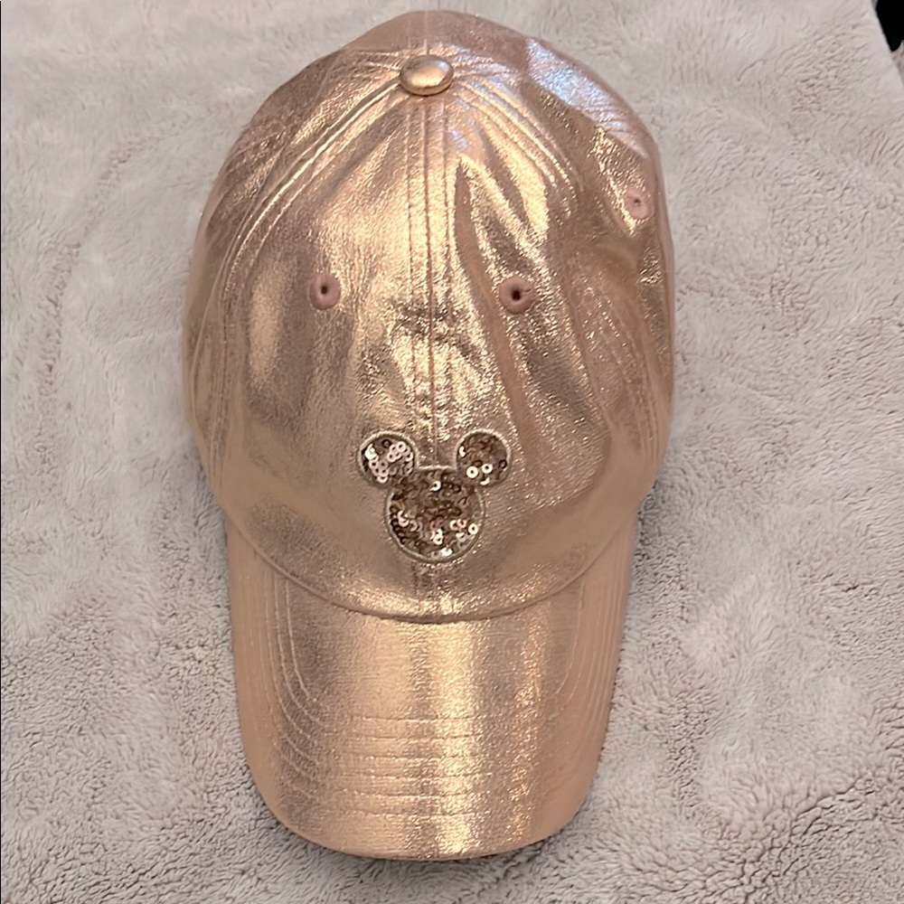 Disney Metallic Rose Gold Cap with Sequin Detail